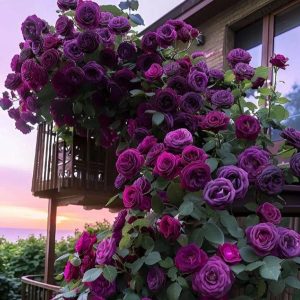 Роза Плетистая Плум Пэшн купить по цене от 610р. в интернет-магазине «Посадика» с доставкой почтой в в Кукморе и по всей России – [изображение №1].